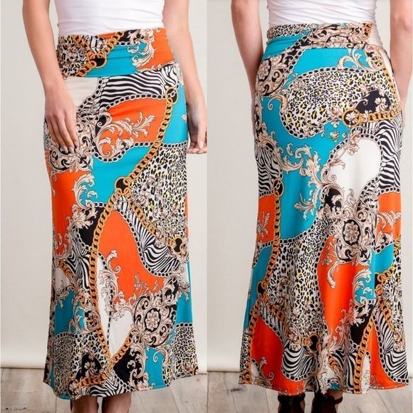 Animal Print Maxi Skirt - Picture 2 of 7